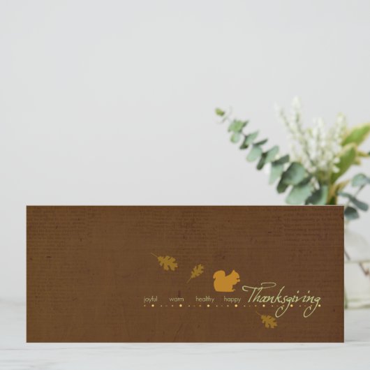Invitations de Thanksgiving d'écureuil (Debout devant)