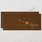 Invitations de Thanksgiving d'écureuil (Devant / Derrière)