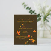 Invitations de Thanksgiving, feuilles d'érable (Debout devant)
