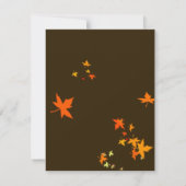 Invitations de Thanksgiving, feuilles d'érable (Dos)