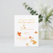 Invitations de Thanksgiving, feuilles d'érable (Debout devant)