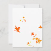 Invitations de Thanksgiving, feuilles d'érable (Dos)