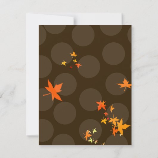 Invitations de Thanksgiving, feuilles d'érable (Dos)