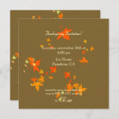 Invitations de Thanksgiving, feuilles d'érable (Devant / Derrière)