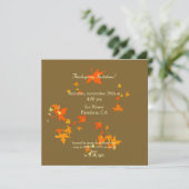 Invitations de Thanksgiving, feuilles d'érable (Debout devant)