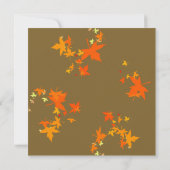 Invitations de Thanksgiving, feuilles d'érable (Dos)