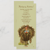 Invitations de Thanksgiving, vintage arrière - pla (Devant / Derrière)