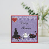 Invitations de thé de baby shower d'Alice et de (Debout devant)