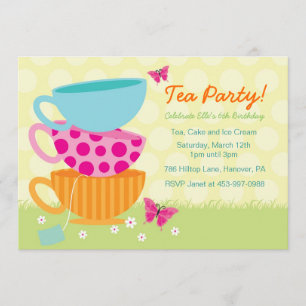 Invitations de thé de jardin de ressort