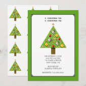 Invitations de thé de Noël (Devant / Derrière)