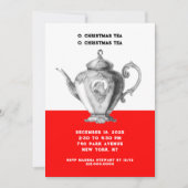 Invitations de thé de Noël (Devant)