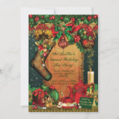 Invitations de thé de Noël de vacances (Devant)