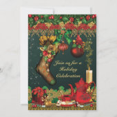 Invitations de thé de Noël de vacances (Dos)