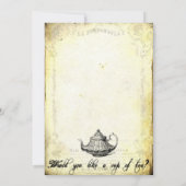 Invitations de thé habillées en rouge (Dos)