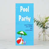 Invitations de thème de natation de la fête de la  (Debout devant)