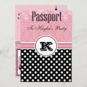 Invitations de thème de Paris - avec l'image (Devant / Derrière)