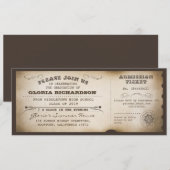 Invitations de tickets de diplôme en typographie v (Devant / Derrière)