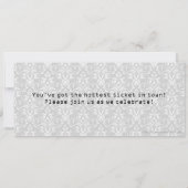 Invitations de tickets de Fête des mariées (Dos)