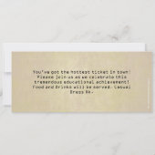 Invitations de tickets de fin d'études (Dos)