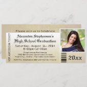 Invitations de tickets de fin d'études (Devant / Derrière)