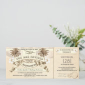 Invitations de tickets d'embarquement mariage TROP (Debout devant)