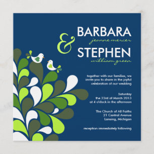 Invitations de toile bleues de mariage de saphir
