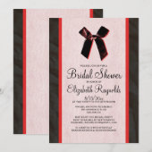 Invitations de toile de Fête de la mariée d'arc (Devant / Derrière)