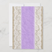 Invitations de toile de Fête de la mariée de (Dos)