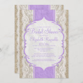Invitations de toile de Fête de la mariée de (Devant / Derrière)