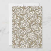 Invitations de toile de jute de tableau et de (Dos)