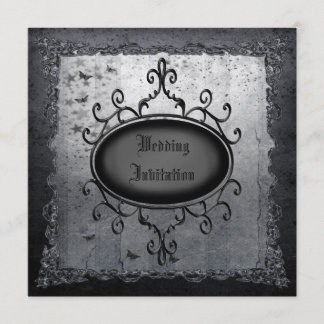 Invitations de toile grunges gothiques vintages de