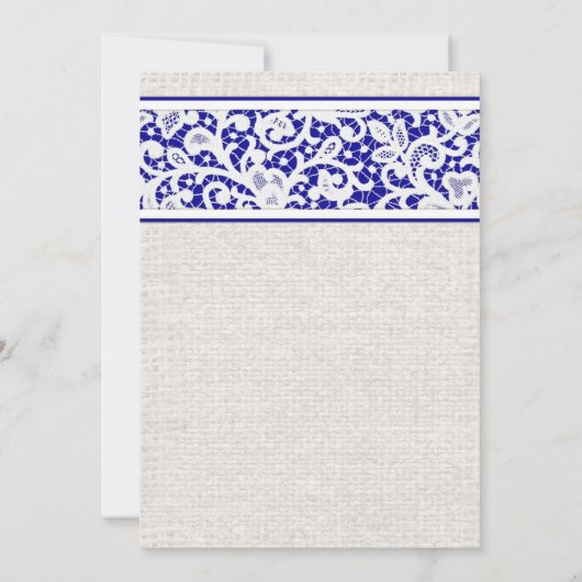 Invitations de toile rustiques de Fête de la (Dos)