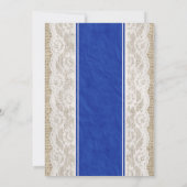 Invitations de toile vintages de mariage de toile (Dos)
