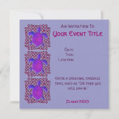 Invitations de tortue celte pourpre (Dos)