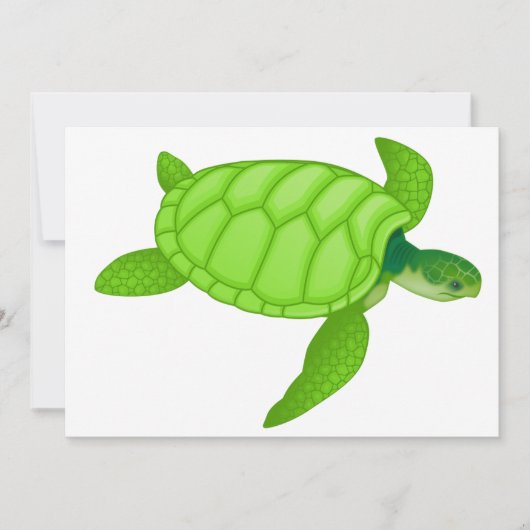 Invitations de tortue de mer verte (Devant)