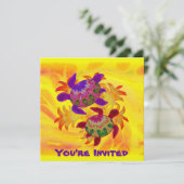 Invitations de tortues flammées (Debout devant)