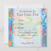 Invitations de tortues flammées (Dos)