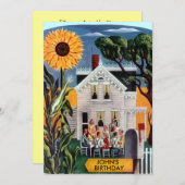 Invitations de tournesol en milieu rural par des a (Devant / Derrière)