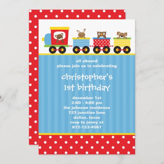 Invitations de train animal (Devant / Derrière)