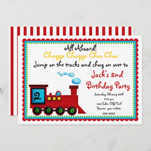Invitations de train, Choo Choo (Devant / Derrière)