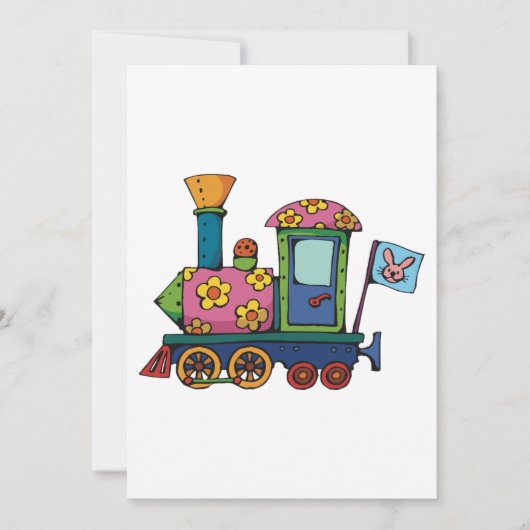 Invitations de train de jouets (Devant)