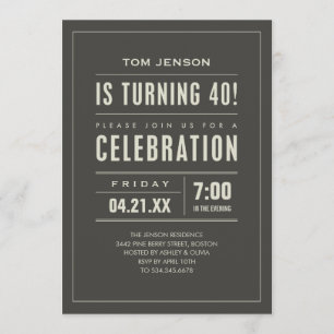 Invitations de type 40e anniversaire