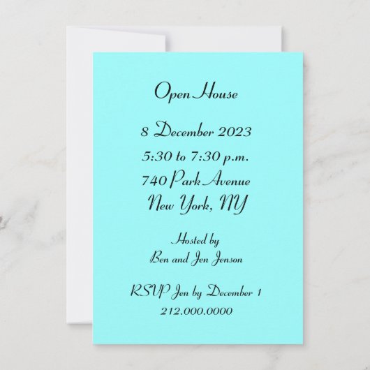 Invitations de vacances (Dos)