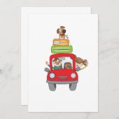 Invitations de vacances en famille (Devant / Derrière)