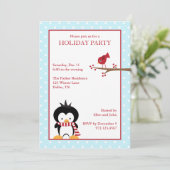 Invitations de vacances Penguin (Debout devant)