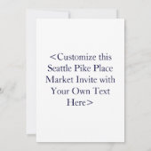 Invitations de vente de fruits de mer (Pike Place (Dos)