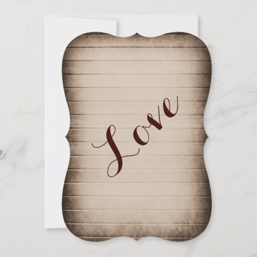 Invitations de vieux Mariage campagnard rustique e (Dos)