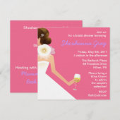 Invitations de vin de la mariée (Devant / Derrière)