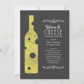 Invitations de vins et fromages Wedding showers en (Devant)
