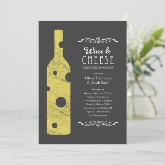 Invitations de vins et fromages Wedding showers en (Debout devant)
